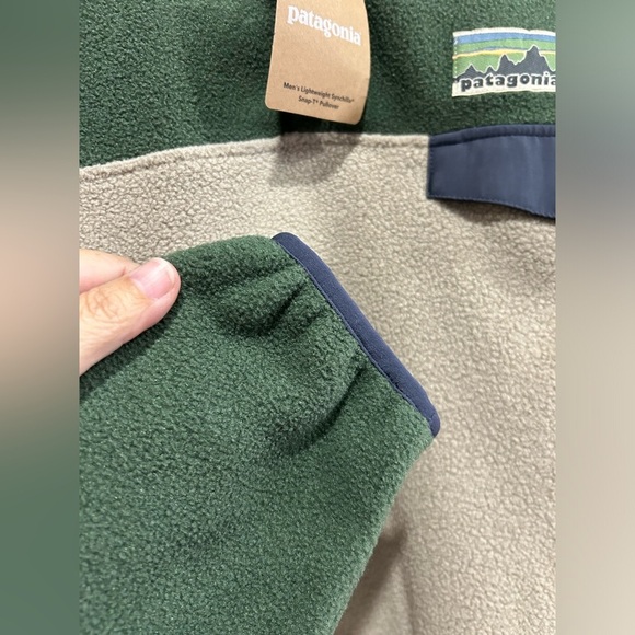 Patagonia Men's XXL Lightweight Synchilla Snap-T Fleece Pullover NWT Green Grey - Picture 6 of 10